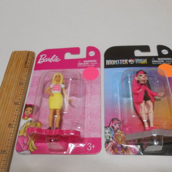 Mattel | Toys | 2 New Mattel Miniature Dolls In Clothes Barbie Monster ...